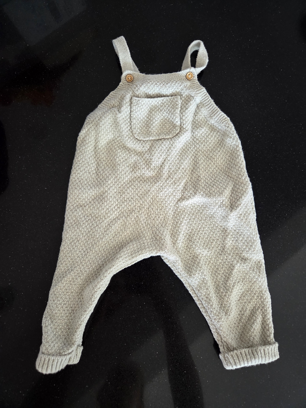 Zara Knit Overalls in Light Sage Green for Kids
